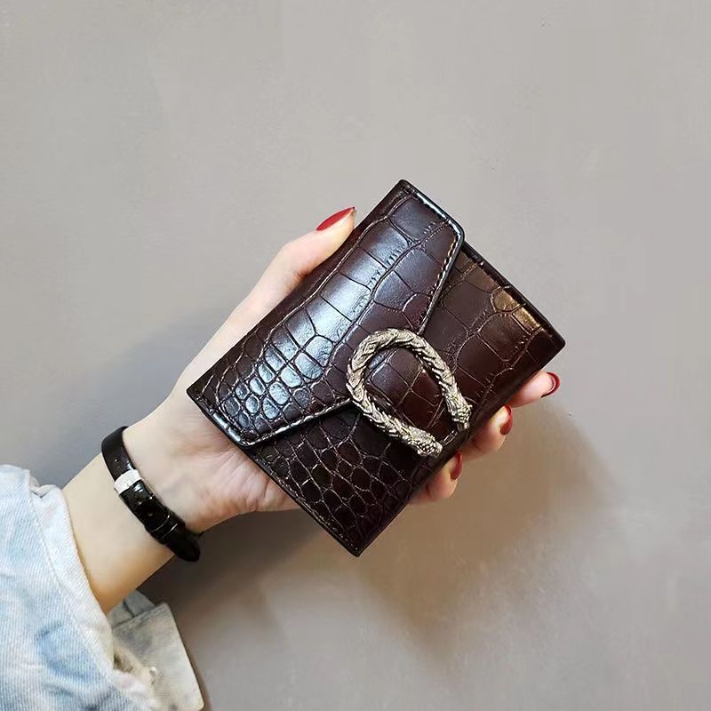 Elegant Ladies Handheld Wallet Deep Coffee 