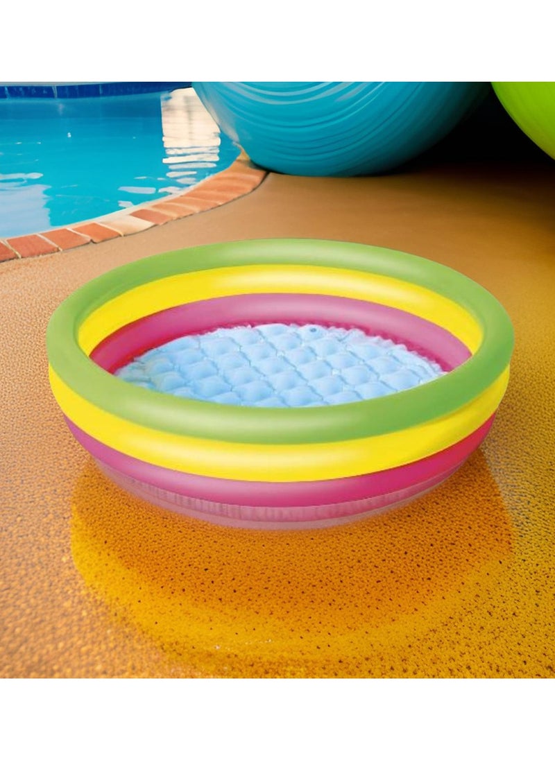 Generic - Bestway summer set pool 27.5" x H9.5"/70cm x H24cm Swim Squad Kiddie Pool Multicolor - Image 1