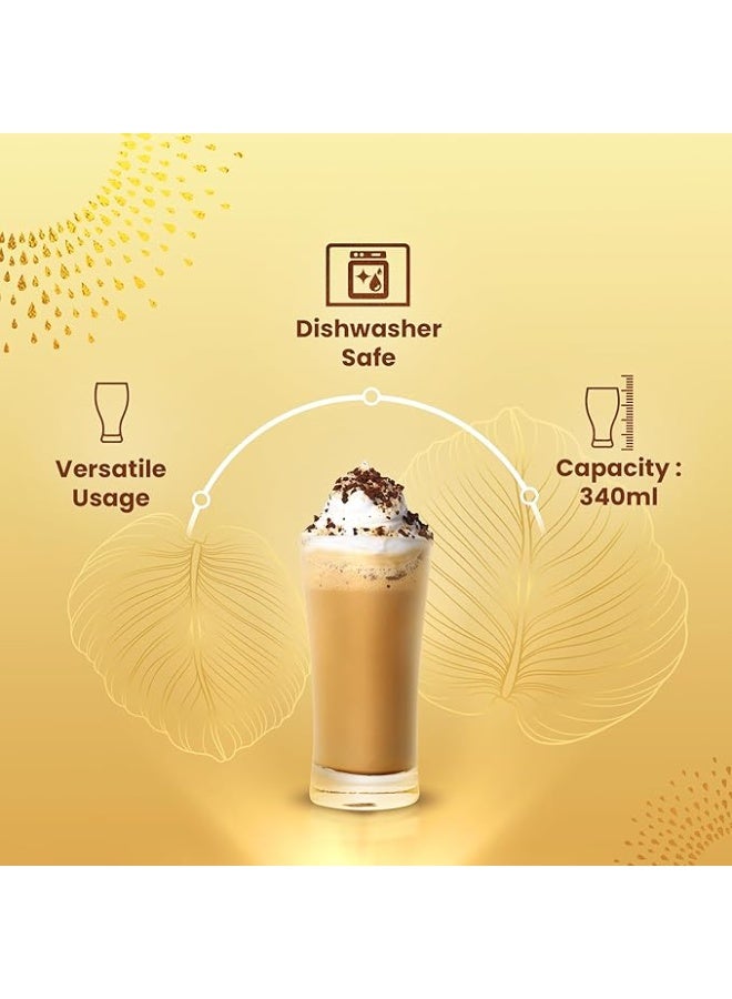 Bevzilla Premium Glass & 25 Flavoured Coffee Sachets/Pouch Box | Butterscotch, Classic, Vanilla & Hazelnut Flavour | Preimum Gift Box| Espresso, Latte,Cappuccino | Hot & Cold Brews - Image 2