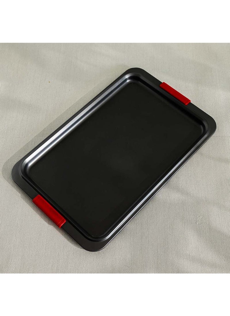 DANUBE HOME Bake Me Happy Cookie Sheet With Silicone Handle Carbon Steel 0.8Mm 50X32.5X2.5Cm  - Image 1