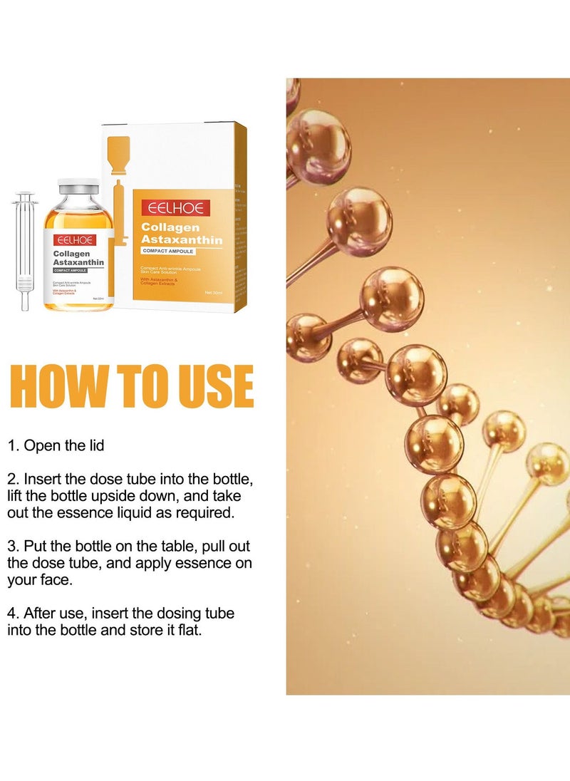 EELHOE - FirmTox Collagen Astaxanthin Lifting Ampoule, Astaxanthin Collagen Gel Ampoule, Astaxanthin Essence Advanced Anti-aging Face Serum, Tighten Skin & Reduces Wrinkles for All Skin Types - Image 1