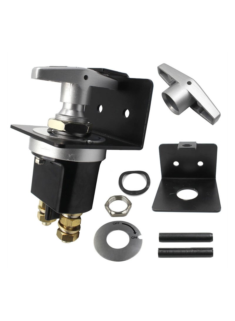 إسكدنيا Battery Disconnect Switch, Disconnect Switch with Lockout Plate Fits Negative Battery Doctor Replace 20247, 12-36V Battery Kill Switch Fixed Handle Isolator for Car, Auto, RV and Boat - Image 4