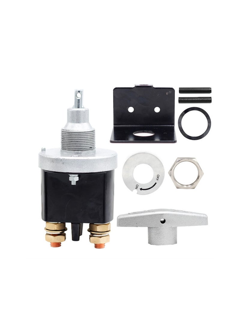 إسكدنيا Battery Disconnect Switch, Disconnect Switch with Lockout Plate Fits Negative Battery Doctor Replace 20247, 12-36V Battery Kill Switch Fixed Handle Isolator for Car, Auto, RV and Boat - Image 1