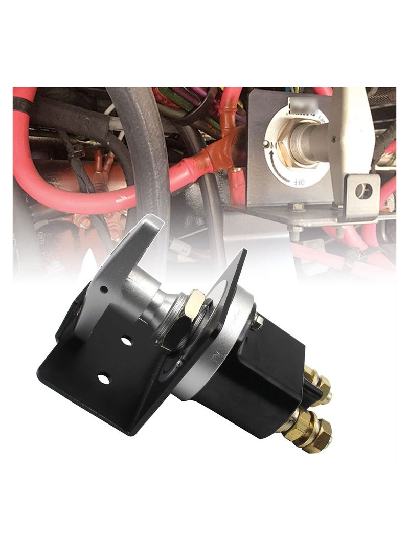 إسكدنيا Battery Disconnect Switch, Disconnect Switch with Lockout Plate Fits Negative Battery Doctor Replace 20247, 12-36V Battery Kill Switch Fixed Handle Isolator for Car, Auto, RV and Boat - Image 2