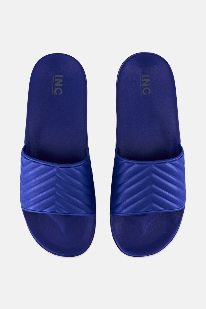 INC Men Medium Slip On Slides, Blue - Image 3