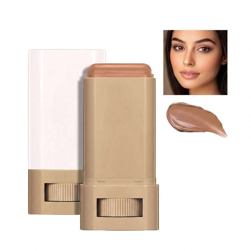 BANGFENG Beauty Balm Serum Enriched Skin Tint Stick â€“ Face Tint Balm Foundation with Serum Benefits, Buildable Hydrating Coverage, Moisturizing Concealer Stick for Glowing Skin & Flawless Finish (6#, 1) - Image 1