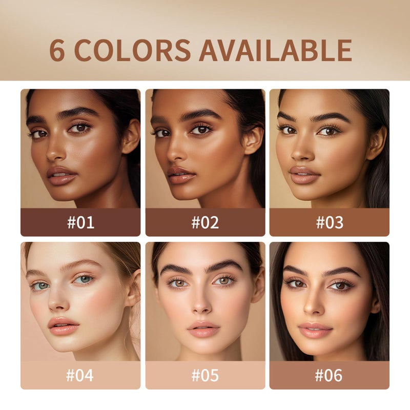BANGFENG Beauty Balm Serum Enriched Skin Tint Stick â€“ Face Tint Balm Foundation with Serum Benefits, Buildable Hydrating Coverage, Moisturizing Concealer Stick for Glowing Skin & Flawless Finish (6#, 1) - Image 3
