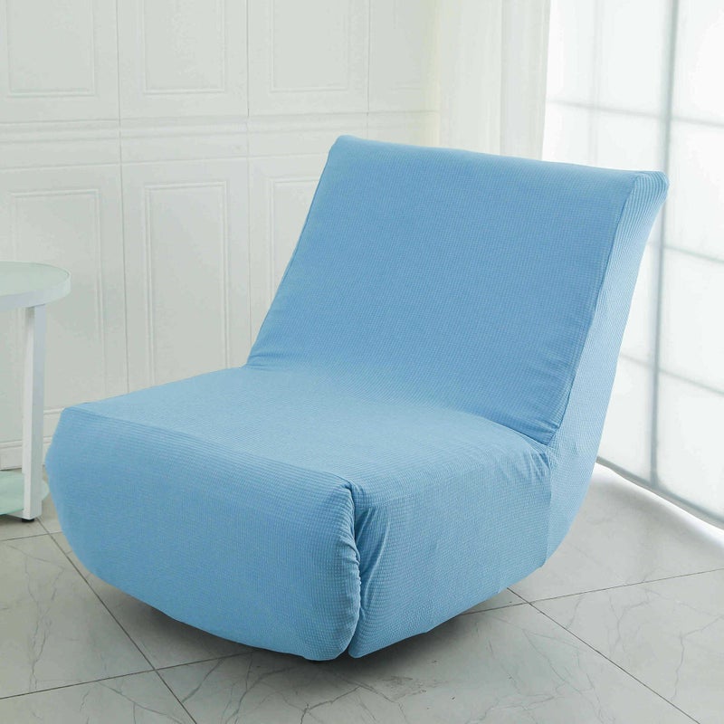 Functional Caterpillar Sofa Cover All-inclusive Elastic Thickened One-piece Lazy Sofa Cover Dustproof Plaid Sky Blue
