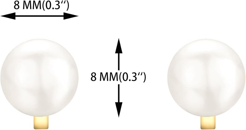 YOQUCOL Simulated Freshwater Pearl Clip On Earrings Not Pierced Elegant Stud Jewelry For Women - Image 2