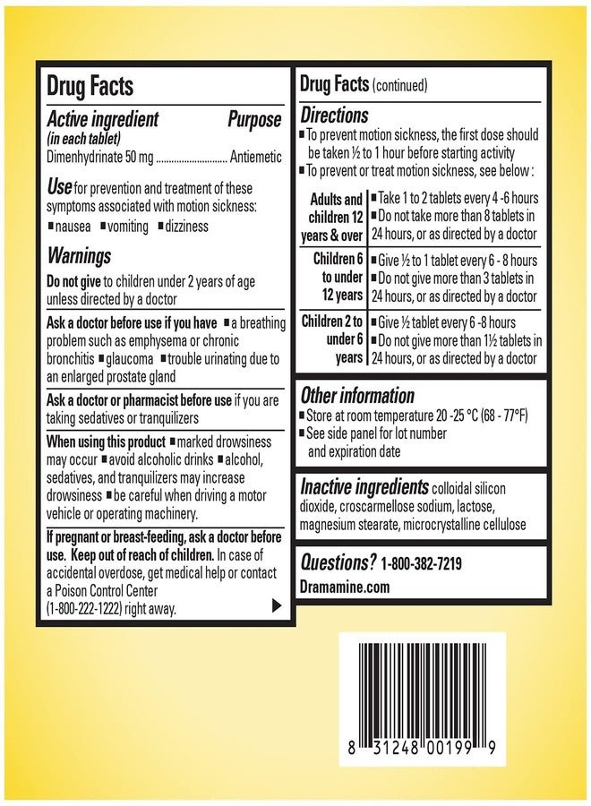 Dramamine 50mg Tablets-36 ct by Dramamine - Image 2
