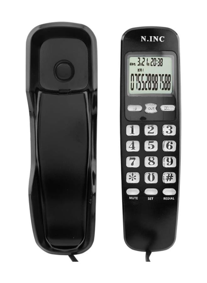 Mini Wall Telephone, Landline Phones for Home, Dual Caller ID System,Home Office Hotel Incoming Caller ID LCD Display Landline Phone(Black) - Image 2