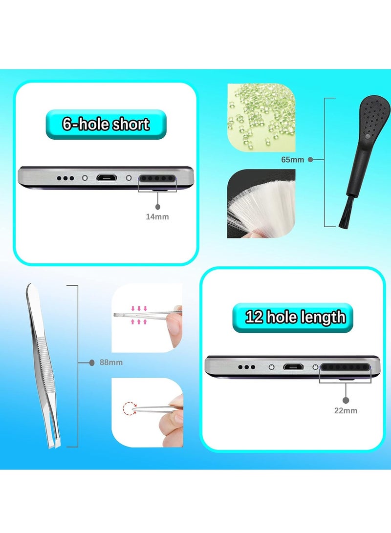 Mobile Phone Speaker Dustproof Mesh Stickers with Adhesive Protection, Anti-Dust Net Accessories, Includes Cleaning Brush and Tweezers - Image 1