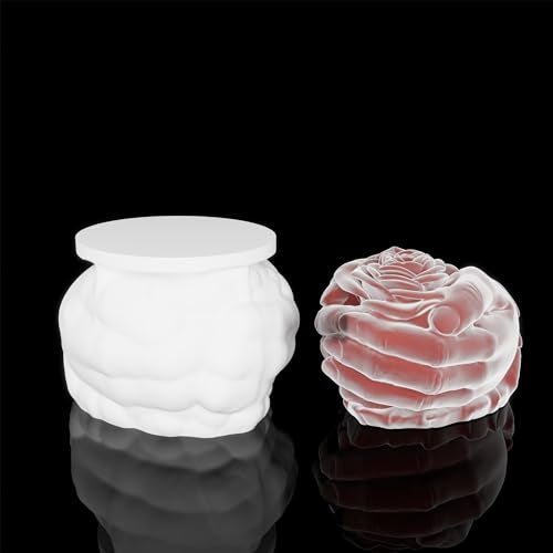 ESEENS Rose in Hand Molds Hand Rose Resin Mold - Resin Casting Silicone Molds for Home Decor & Candle Making Wave Spiral Mold - Image 2