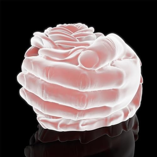ESEENS Rose in Hand Molds Hand Rose Resin Mold - Resin Casting Silicone Molds for Home Decor & Candle Making Wave Spiral Mold - Image 1