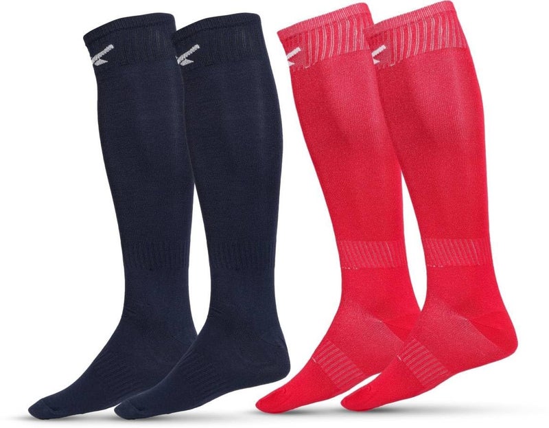 Vector X Blastic Stockings | Polyester Stretchable Material | Knee Length | Unisex | Pack of 2 Pair (NAVY-RED, SENIOR) - Image 5