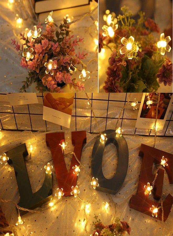 TECHNO E-TAIL Blossom Flower Fairy String Lights 20 LED Plug in Christmas Lights for Diwali Home Decoration (Warm White) - Image 3