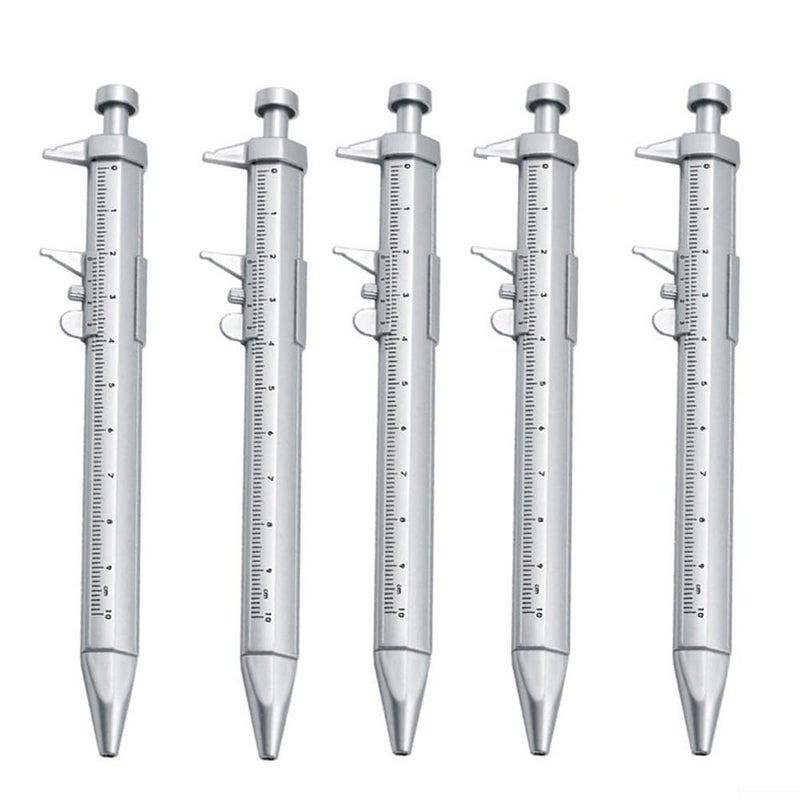 Fabulette 5PCS 1 0mm Gel Ink Vernier Caliper Pen Multifunction Measuring Writing Tool Black - Image 1