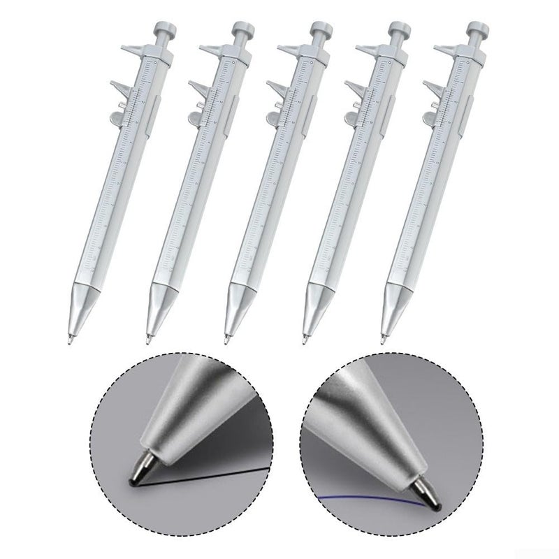 Fabulette 5PCS 1 0mm Gel Ink Vernier Caliper Pen Multifunction Measuring Writing Tool Black - Image 5