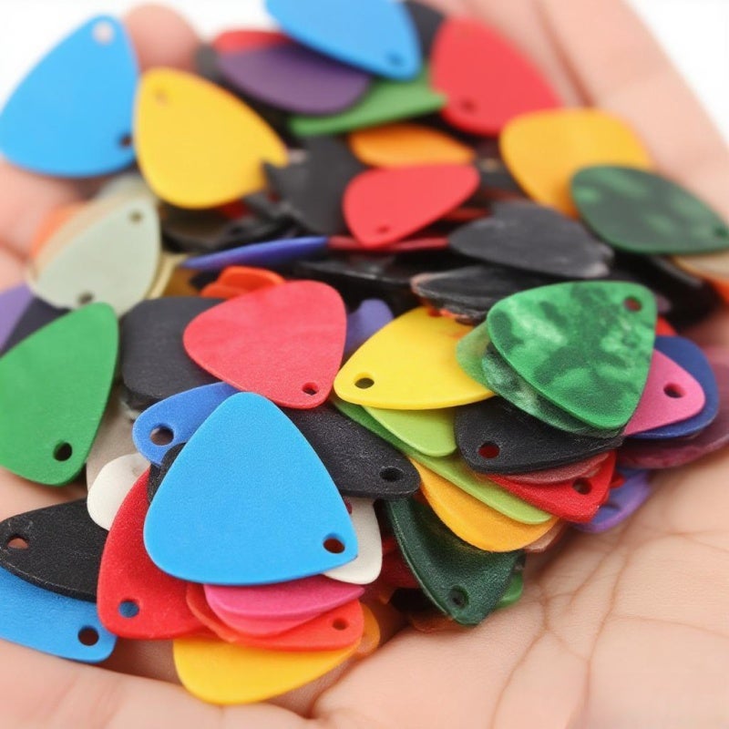 IRIN Multicolor Celluloid Picks: 100-Pack 0.71mm Strong Toughness Wear-Resistant Picks - Smooth Swipe Clear Chord Effect Picks for Music Instrument Craft Supplies - Image 5