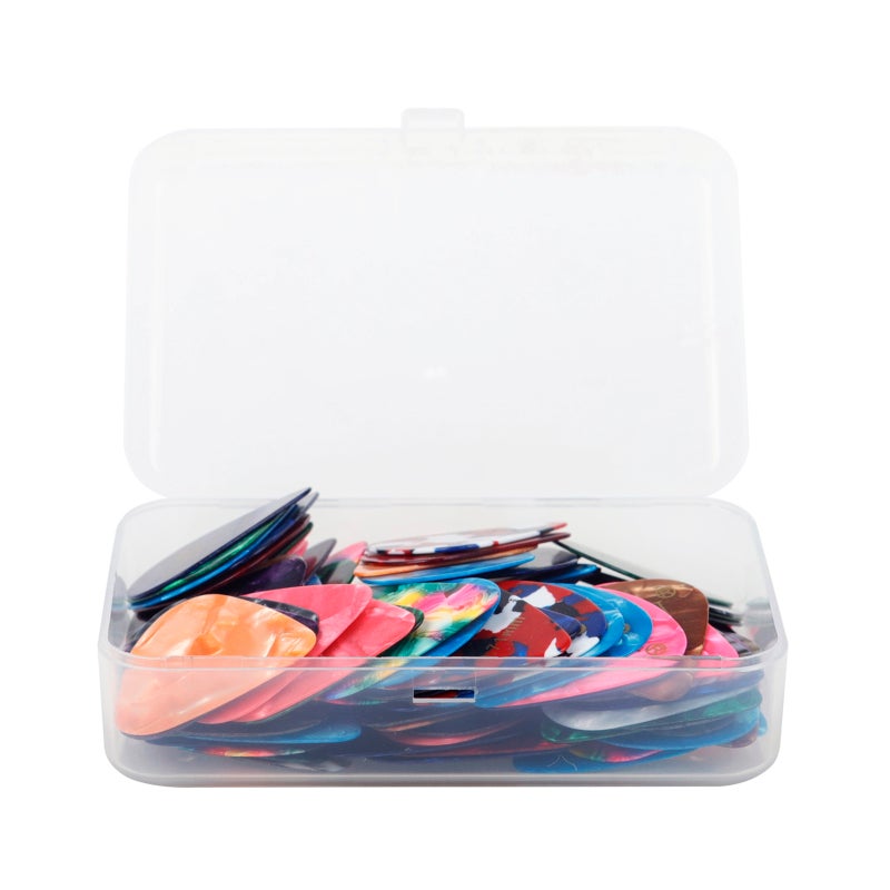 IRIN Multicolor Celluloid Picks: 100-Pack 0.71mm Strong Toughness Wear-Resistant Picks - Smooth Swipe Clear Chord Effect Picks for Music Instrument Craft Supplies - Image 1