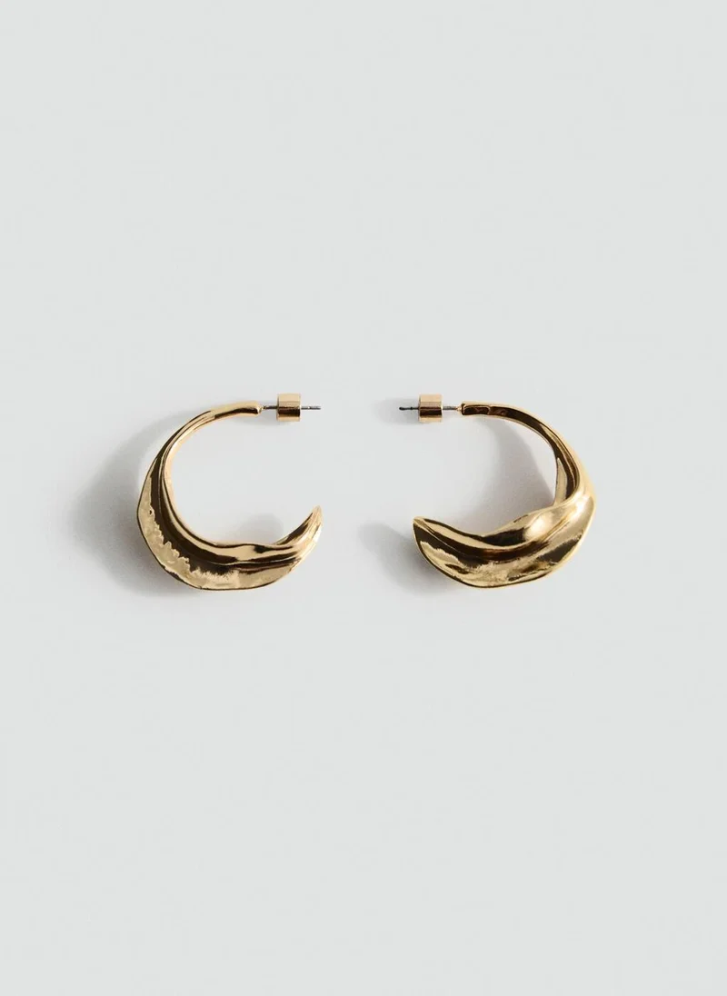 مانجو Embossed Hoop Earrings