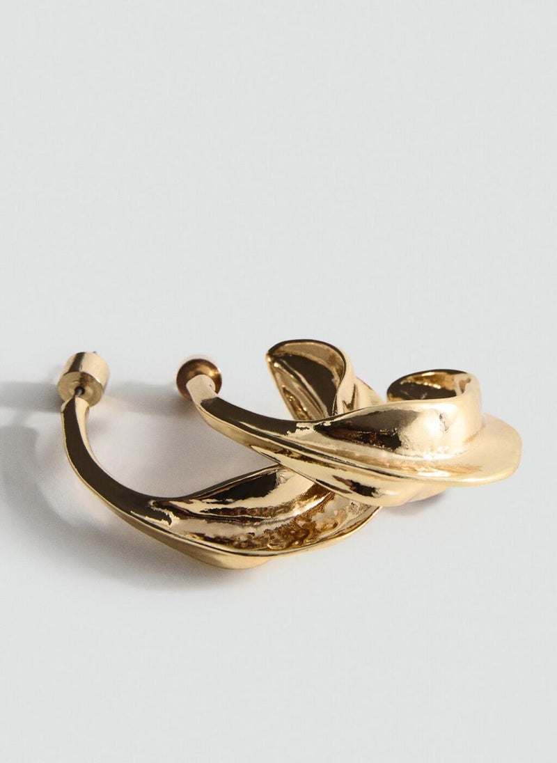 MANGO Embossed Hoop Earrings  - Image 2