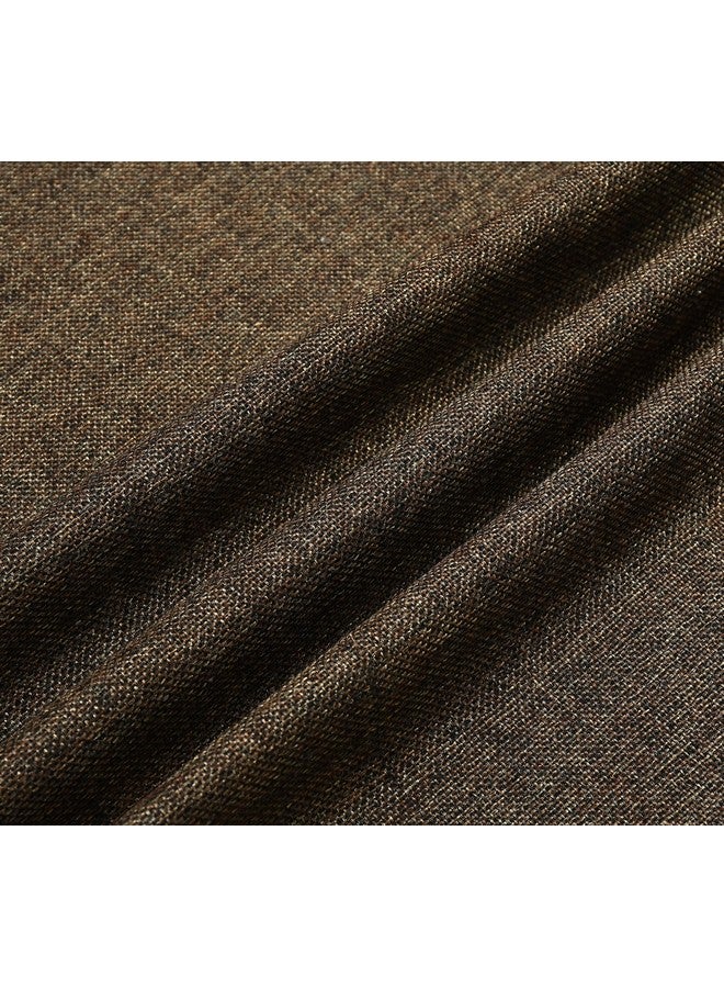 FRESH FROM LOOM FRESH FROM LOOM Unstiched Jute Plain Solid Fabric Rich Cloth For Sofa Fabric - Cushion - Table Cloth - Curtain Fabric (Lenth X Width - 591 X 55 Inch/1500 X 140 Cm - 15 Meter | Coffee) - Image 1