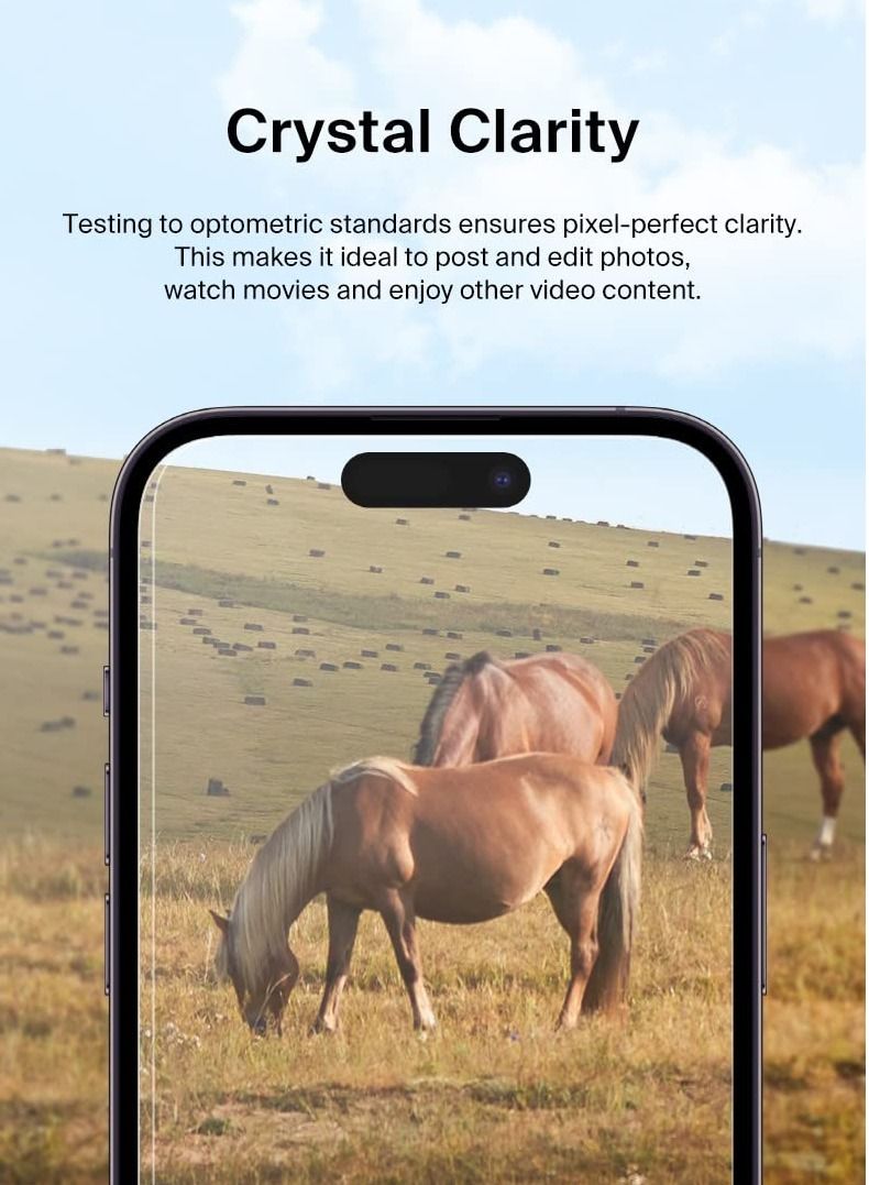 BORTONY Pack of 2 Screen Protector Compatible with 14 Pro 6.1" Tempered Glass 9H Hardness [HD Clear] [Anti-Scratch] [Bubble Free] For Apple iPhone 14 Pro - Image 5