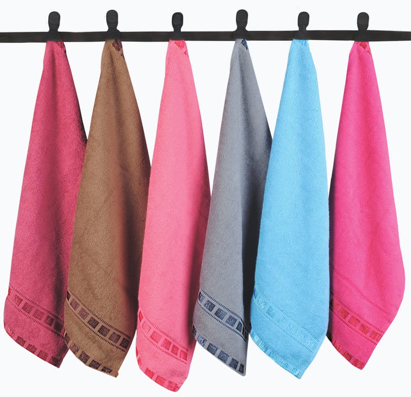 MOM CARE Cotton Hand Towel Soft Reusable Hankies Napkins for Kids Toddlers Kids Adults Pack of 12 Multicolor - Image 2