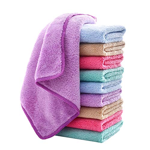 MOM CARE Cotton Hand Towel Soft Reusable Hankies Napkins for Kids Toddlers Kids Adults Pack of 12 Multicolor - Image 1
