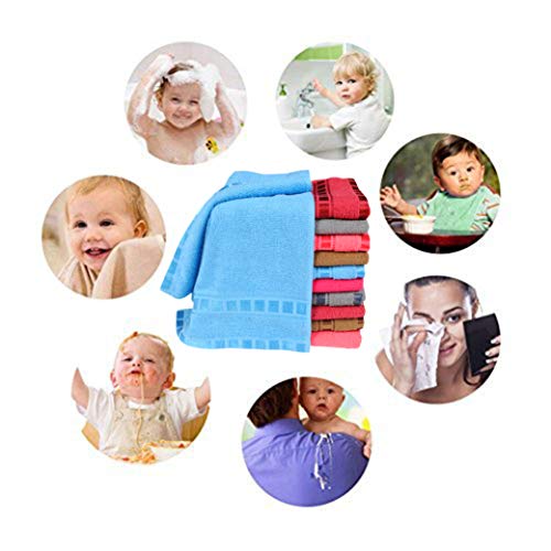 MOM CARE Cotton Hand Towel Soft Reusable Hankies Napkins for Kids Toddlers Kids Adults Pack of 12 Multicolor - Image 3