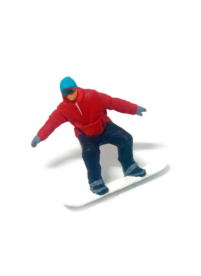 Generic - Sand Table Micro-beat Model Toy HO Scale 1/87 Ice And Snow Sports 1/64 Ski Miniature Model Hand Ornaments-Color:1:64 Ski Speed Skating Preferred Edition Set - Image 1
