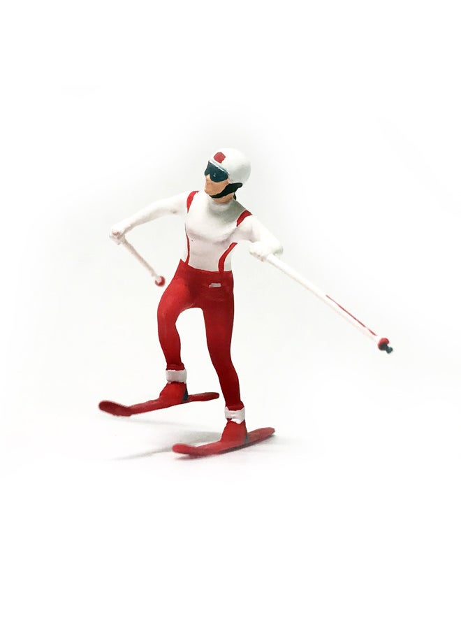 Generic - Sand Table Micro-beat Model Toy HO Scale 1/87 Ice And Snow Sports 1/64 Ski Miniature Model Hand Ornaments-Color:1:64 Ski Speed Skating Preferred Edition Set - Image 1