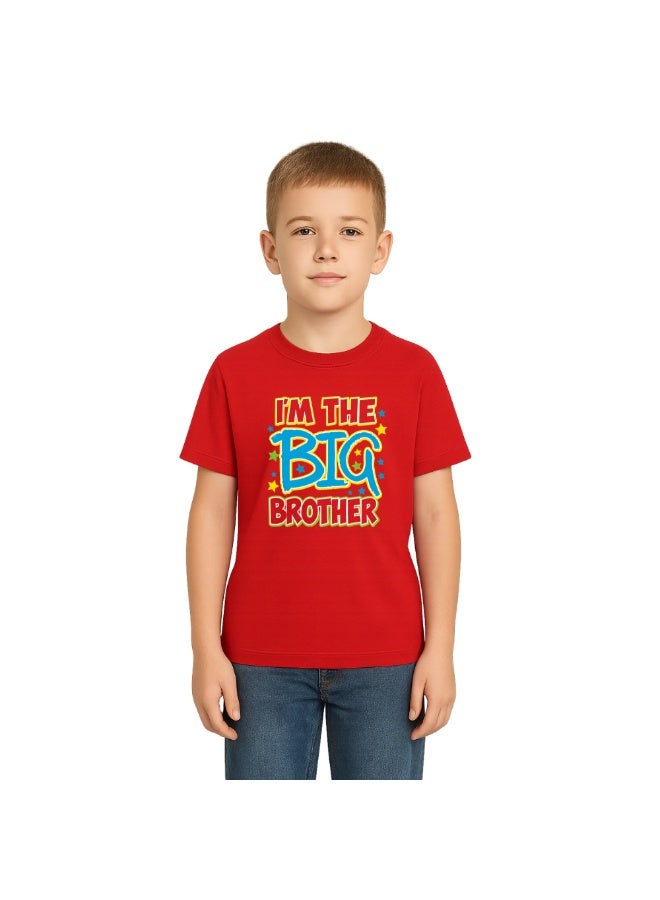 PRINTSHOP4ME Big Brother Boys T-Shirt–Soft Cotton T-Shirt With Round Neck&Short Sleeves–Printed Graphic Design For Kids–Ideal For Big Brother Announcements And Everyday Wear - Image 1