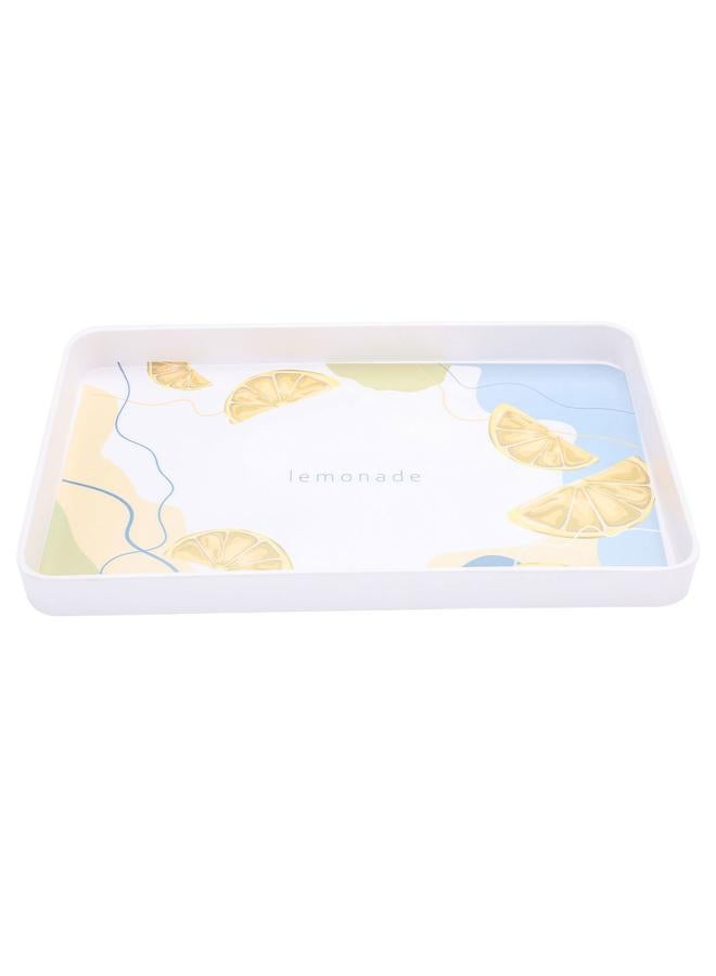 Alsaif Plastic Serving Tray 35 X 23 X 3 Cm Rectangle White - Image 2