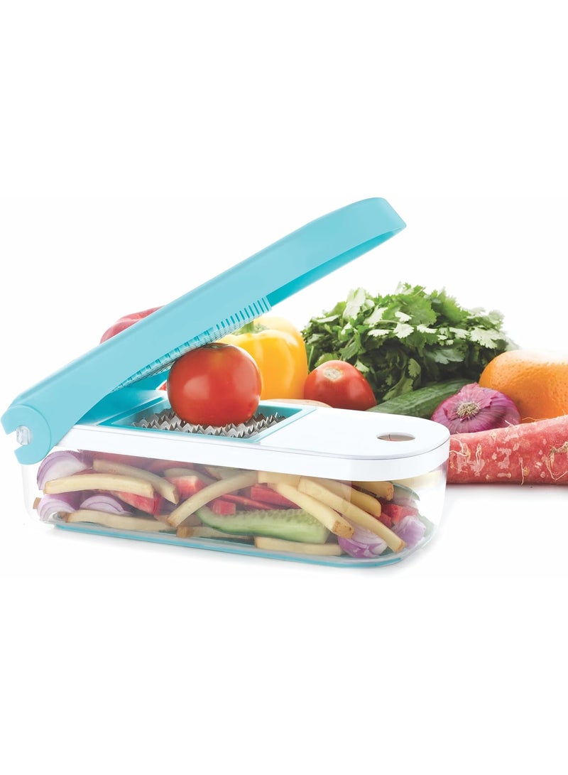 GANESH Vegetable Dicer, 7 in 1, Blue  - Image 1