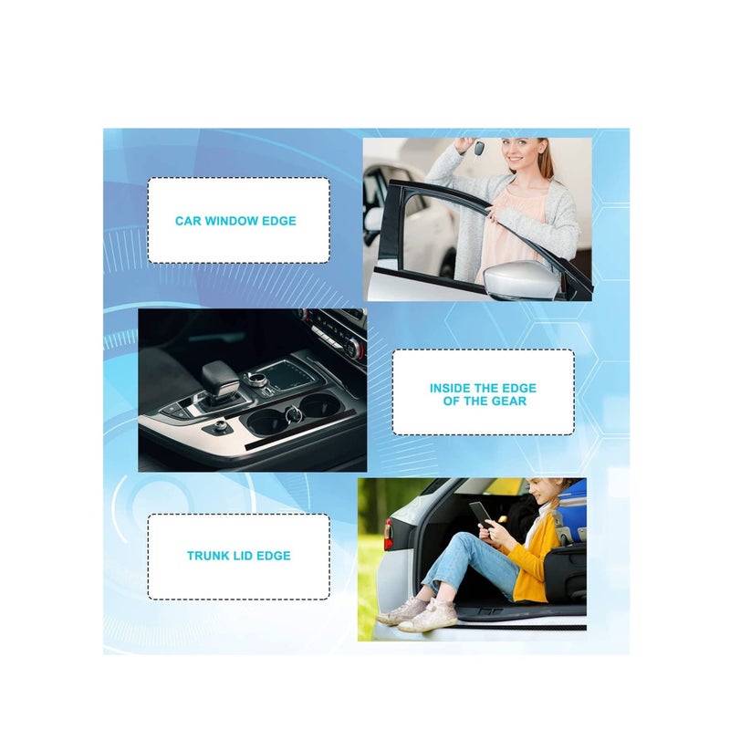 SOLARAE Car Edge Door Guards Door Sill Protector 3 Rolls 5D Carbon Fiber Black Vinyl Wrap Automotive Vehicles Door Sill Protector Anti Collision Film Fits for Car 2In x 17Ft 1.2In x 17Ft 2.7In x 33Ft - Image 5