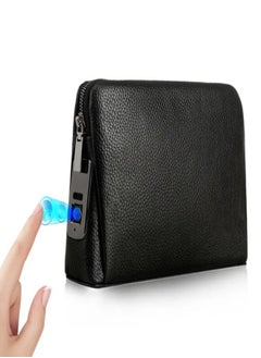 Generic Fingerprint lock purse Handbag Black  - Image 1