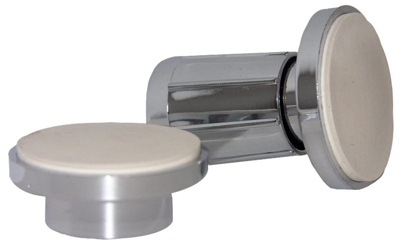 LASCO 035053 Adjustable Plastic Ends One Pair Shower Rod Holder Chrome Plated