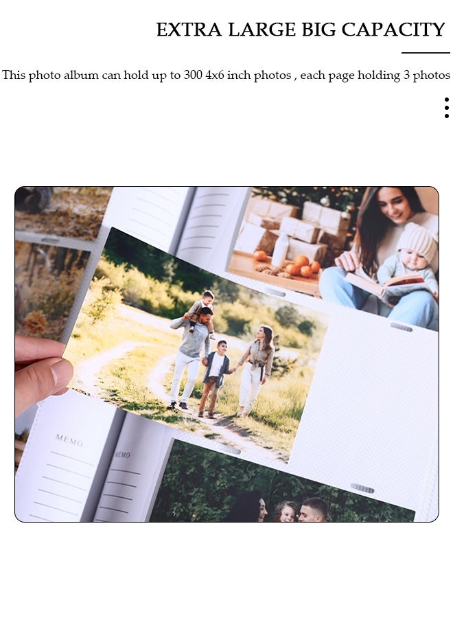 DUNISO ألبوم صور 4x6 بوصة، كتاب صور 300 جيب، ألبوم صور مضاد للغبار للأطفال الأولاد والبنات للسفر والزفاف والعائلة والعطلات والذكرى السنوية - Image 4