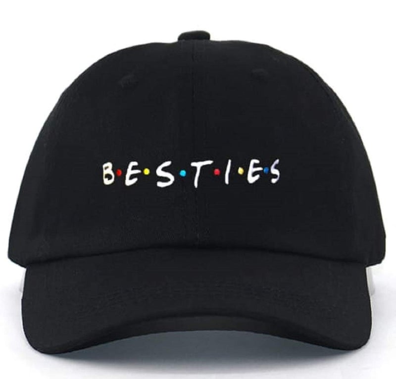 Zacharias Women's Cotton Baseball Adjustable Besties Cap (Black;Free Size) (Pack of 1) - Image 1