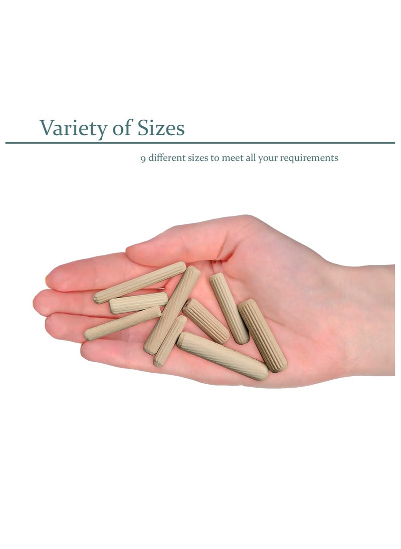 Vixel - VIXEL 190+ pcs Wooden Dowels Box for Repair, DIY and Home Improvement Including Wooden Dowels and Level Gauge - Image 1