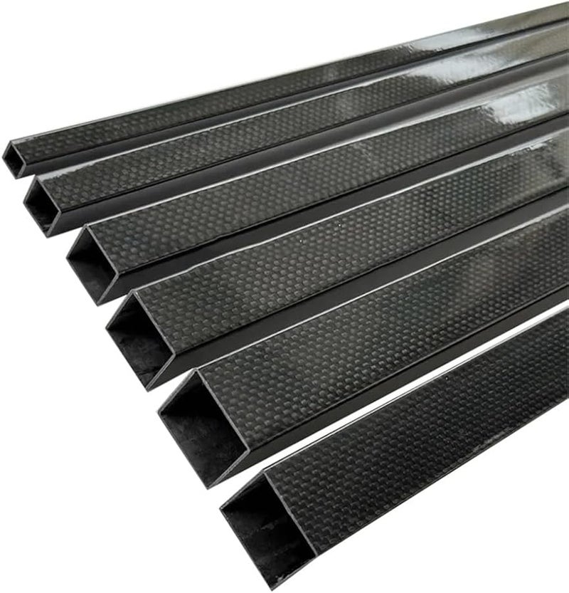 12X12X10 أنبوب مربع من ألياف الكربون العادي اللامع بطول 600 ملم سطح كامل من الكربون 3K لامع غير لامع - Image 5