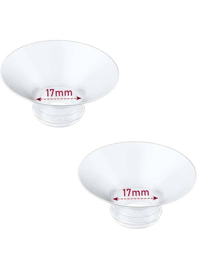 IVARONAL Flange Insert 2PCS 17mm Compatible with Momcozy M9/M6/M5/S12 Pro/V1 Pro/V2 pro, Spectra/Medela/Elvie/NCVI/TSRETE/eufy/Lansinoh/Paruu/MomMed Breast Pump 24mm Shields/Flanges - Image 1