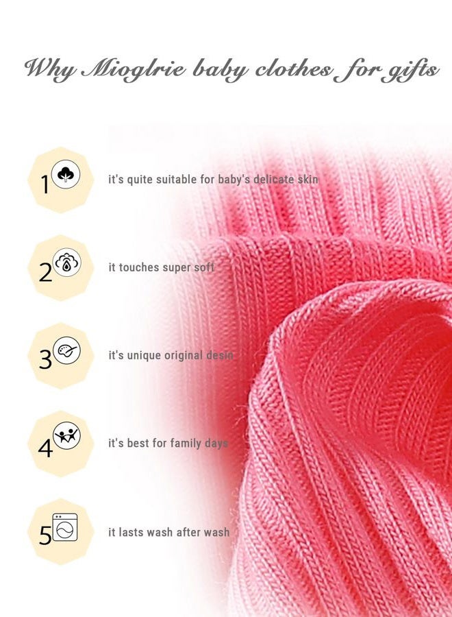 Mioglrie 3-6 Months Girl Clothes Romper Shorts Set Summer Baby Girl Outfits Pink Baby Girl Stuff Baby Girls' Clothing Floral Newborn Baby Girl Clothes - Image 4