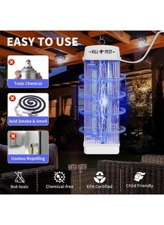 Yoawllty Mosquito Killer Electric, Fly Killer, Indoor and Outdoor Insect Killer, High-Power UV Light Bug Zapper Effective Insect Control for Home, Patio, Backyard and Camping  - Image 5