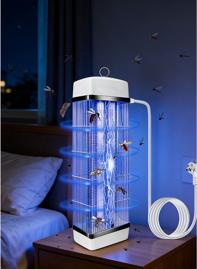 بوميفار ناموسيه كهربائيه للحشرات عالية الطاقة | مصيدة ناموس وذباب باستخدام الأشعة فوق البنفسجية للبيت، الحديقة، التخييم، داخل وخارج المنزل - Image 1
