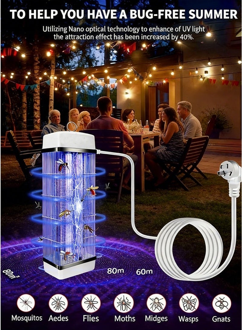بوميفار ناموسيه كهربائيه للحشرات عالية الطاقة | مصيدة ناموس وذباب باستخدام الأشعة فوق البنفسجية للبيت، الحديقة، التخييم، داخل وخارج المنزل - Image 2