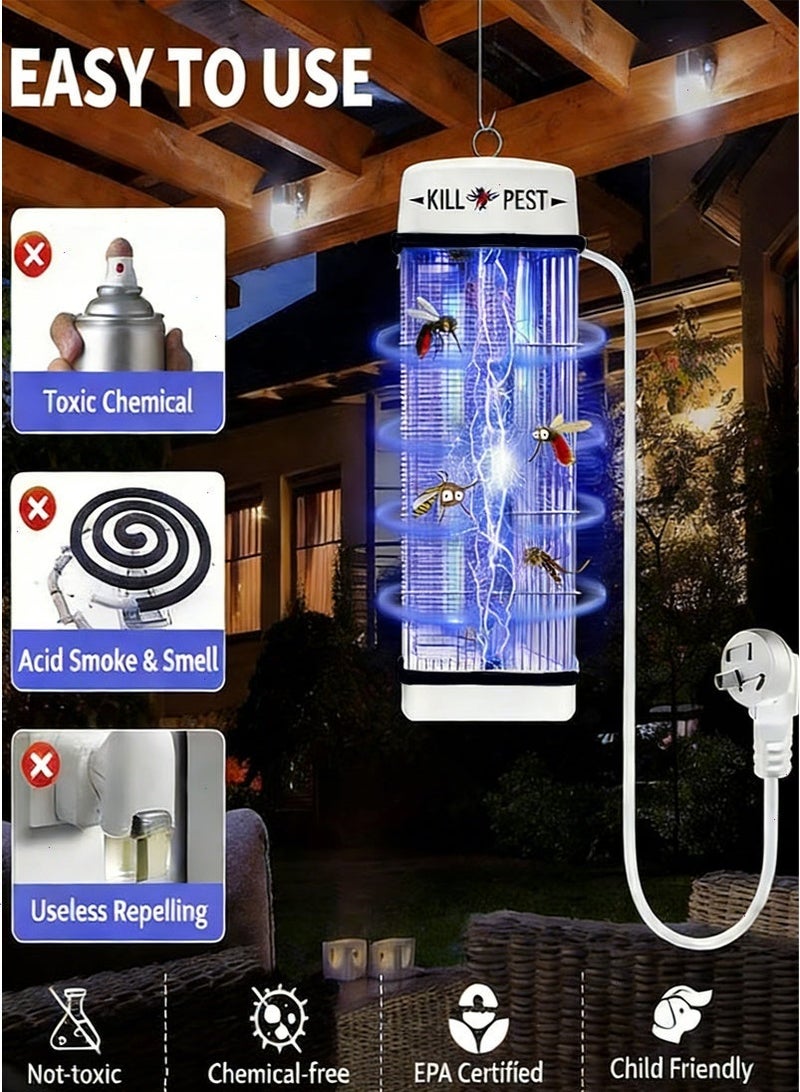 بوميفار ناموسيه كهربائيه للحشرات عالية الطاقة | مصيدة ناموس وذباب باستخدام الأشعة فوق البنفسجية للبيت، الحديقة، التخييم، داخل وخارج المنزل - Image 5