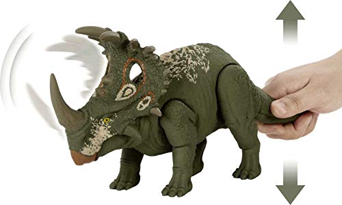 JURASSIC WORLD تمثال ديناصور متوسط الحجم من ألعاب عالم الديناصورات، حركة هجوم، أصوات، مفاصل متحركة، للأعمار من 4 سنوات وما فوق - Image 3